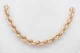 18k Yellow Gold Rope Chain Necklace With 14k Clasp 21.6 Grams 25 In Eb0326lrrxsa