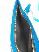Balmain Blue Leather Studded Crossbody Bag Eb0426lxzde