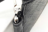 Fendi Ff Diagonal Black & Yellow Stripe Coin Pouch Keychain Wallet Eb0826crde