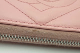Gucci Pink Quilted Chevron Leather Marmont Continental Wallet Eb0126lrxsa