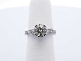 1.53 Cttw Diamond & 14k White Gold Ring Size 5.25 Fw0424rpxdu