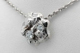 0.3cttw Diamond Nugget Pendant Necklace 14k White Gold 9.9g 24.5 In Eb0926crxsa