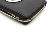 Gucci Black Leather Zip Around Wallet Eb0926oxzsa