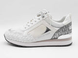 Michael Kors Wilma Trainers In Optic White Tech Canvas Size 8 Fw0126ordu