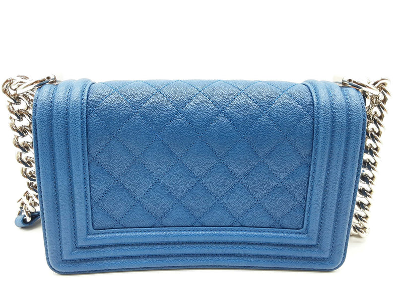 Chanel Boy Blue Quilted Cavier Leather Crossbody Bag Do0125wxzxde