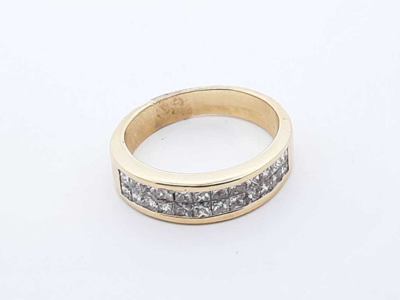 18k Yellow Gold Diamond Anniversary Ring Size 11 Lhpxzde 144020002814