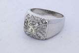 0.94cttw Diamond Ring In 14k White Gold 15 Grams Size 11.5 Eb0426lcxzde