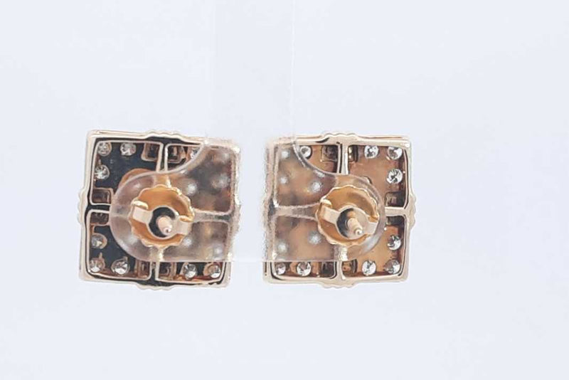 2.1ctw Diamond Stud Screwback Earrings In 14k Yellow Gold 5.7 Grams Aa0425rrxsa