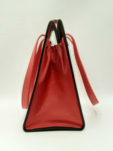 Balenciaga Agneau Classique Brillante Tote In Rouge Tango Leather Fw0125oordu