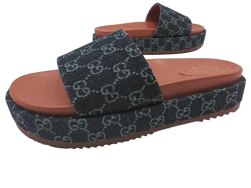 Gucci Gg Denim Blue Blue Size 43 Jg0823lzxmia