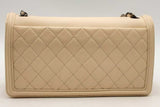 Chanel Cream Lambskin Quilted Seamless Greek Boy Brick Shoulder Bag Eb1024llxzsa