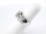 1.12 Cttw Diamond & 10k White Gold Square Halo Ring 5.4g Size 5.5 Fw0826przdu
