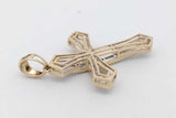 2.36cttw Diamond Cross Pendant In 10k Yellow Gold 7.2 Grams Eb1026ecrsa