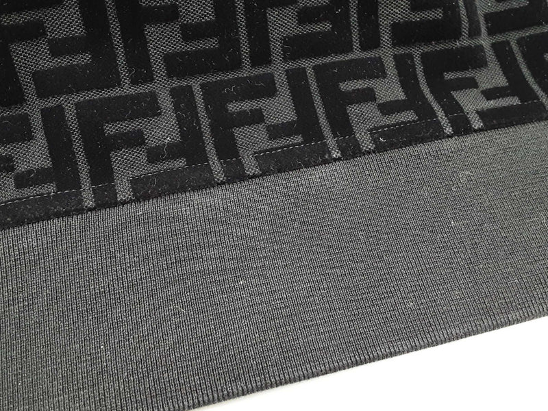 Fendi Black Cotton Velvet Logo Sweater Size Italian Xxxl Do0925lrxde
