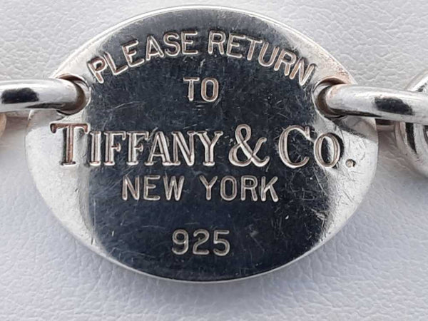 Tiffany & Co. 925 Please Return To Tiffany Oval Tag Bracelet 27.3g Eb0924lxzsa