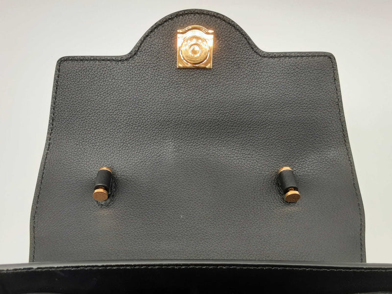 Versace La Medusa Black Leather Shoulder Bag Do0824crxde