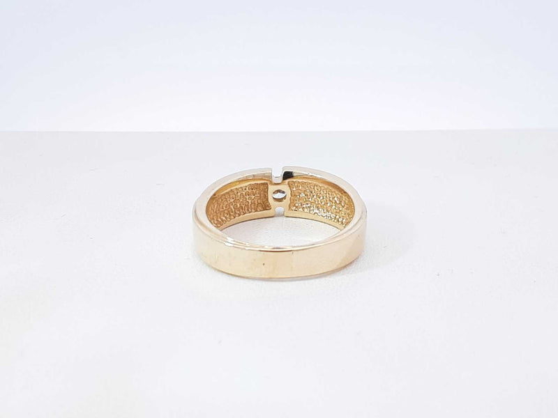 0.20 Ctw Diamond & 10k Yellow Gold Wedding Band 9.4 Grams Size 10.5 Fw1025osxdu