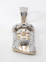 Pavé Diamond & 10k Yellow Gold Jesus Christ Pendant 5 Grams Fw0826lszdu