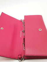 Alexander Mcqueen Fuschia Leather Wallet On Chain Eb0926lorde