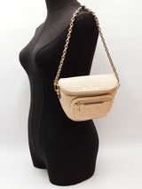 Louis Vuitton Mini Bum Bag In Crème Monogram Empreinte Leather Fw0926loxzdu