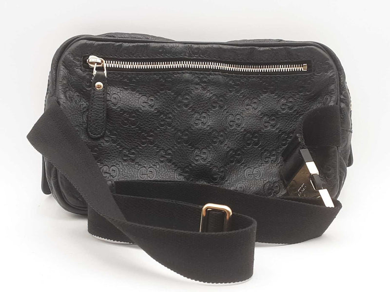 Gucci Guccissima Black Leather Belt Bag Sd0325oizsa