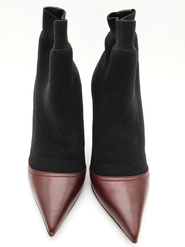 Balmain Black Red Ankle Sock Heels Size Eu/it 36.5 Do0525lxzde