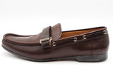 Prada Brown Leather Loafers Size 10 Eb0126lorde