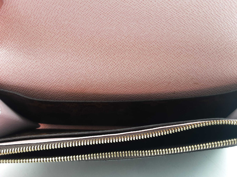 Louis Vuitton Emilie Monogram Pink Interior Brown Wallet Aa1225lrzsa