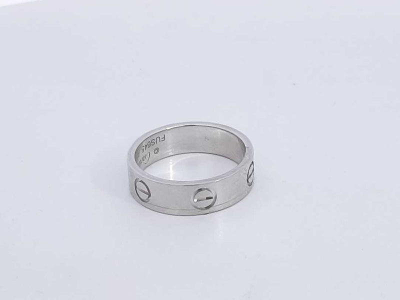 18k White Gold 6.5 Grams Wedding Band Size 7.5 Aa0825wzxsa