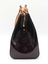 Louis Vuitton Brea Mm Handbag In Monogram-embossed Burgundy Vernis Fw0526pzxdu