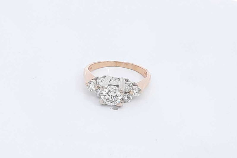 Round Diamond Approx. 1.01ctw Ring In 14k Yellow Gold 3.5g Size 6 Eb0424crxsa