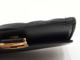 Fendi Baguette Card Holder Wallet In Black Nappa Leather Fw1025loxdu