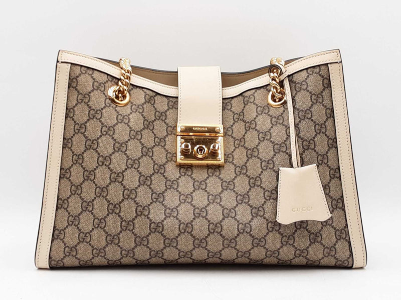 Gucci Medium Padlock Tote In Gg Supreme Monogram Coated Canvas Fw1125prrdu