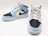 Nike 555112-401 Air Jordan 1 Mid Ice Blue White Shoes Size Us 6y Do0426ixde
