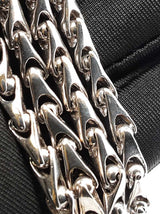14k White Gold Ball-hinge Chevron-link Chain 38.5 Grams 23 Inch Fw0526owxzdu
