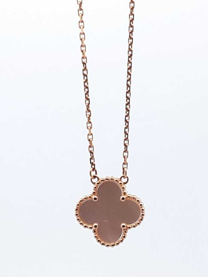 Van Cleef & Arpels 18k Yellow Gold 5.0g Alhambra Necklace 16.5 In Lh0825orxzde
