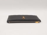 Yves Saint Laurent Chevron-quilted Pebbled Leather Bill Holder Fw0725wzxdu