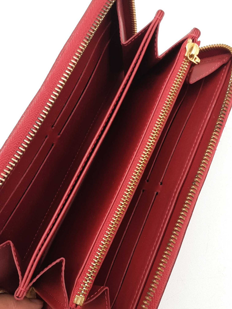 Louis Vuitton Zippy Wallet In Pomme D'amour Monogram Vernis Leather Fw0925lrxdu