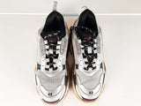 Balenciaga Triple S Metallic Silver Sneakers Size 10 Us Sd0126lzxde