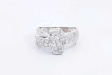 1.4ctw Diamond Ring In 14k White Gold 5 Grams Size 7 Eb0225plrsa