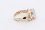 Lavender Stone & Diamond Ring In 14k Yellow Gold 5.2 Grams Size 6.75 Eb0826wxrsa