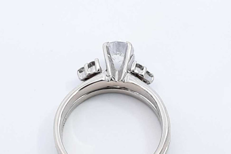 Approx. 0.6ctw Diamond Ring In 14k White Gold 3.6 Grams Size 5 Eb1224pxzdu