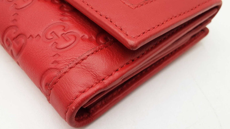 Gucci Gg Guccissima Red Leather Continental Long Wallet Fw0625orzdu