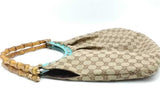 Gucci Gg Monogram Canvas Bamboo Handle Hobo Shoulder Bag Eb0826wxzsa