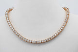 7.92cttw Diamond Tennis Necklace 14k Yellow Gold 23 Grams 22.5 Inch Eb0726olrxsa