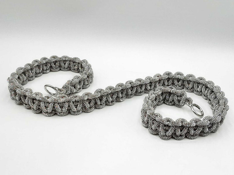 Panoptic Silver Rhinestone Crossbody Bag Strap Fw1224wsde