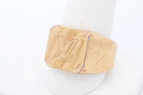 Louis Vuitton Monogram Gold Tone Signet Ring 16.3 Grams Size 10 Eb0726oxzde