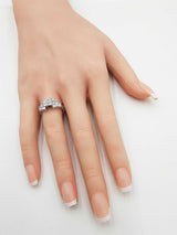 0.76 Cttw Diamond & 14k White Gold Engagement Ring 4.7 Grams Size 6 Fw0526irrdu