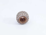 Pandora Rose Gold Plated Sparkling Pave Triple Row Charm 2.3 Grams Eb1024rdu