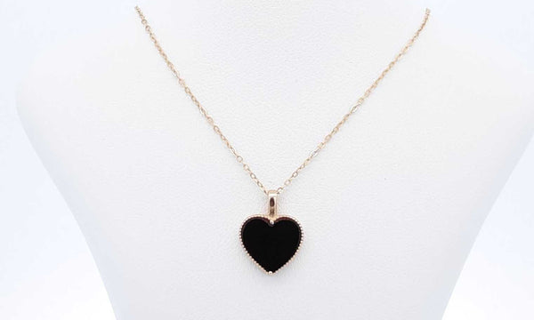 14k Yellow Gold Heart Pendant Necklace 1.8 Grams 18-19 Inch Ebrrdu 144030004857
